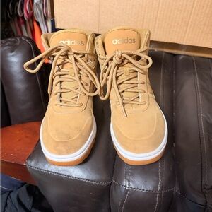 adidas Men’s Wheat/Tan High-Top Sneakers